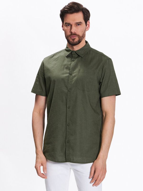 INDICODE INDICODE Košulja Glow 20-316 Zelena Regular Fit