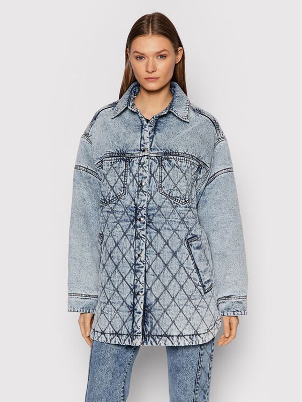 IRO IRO Traper jakna Elemy AP201 Plava Relaxed Fit