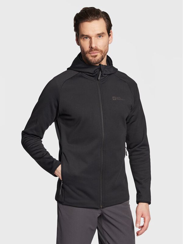 Jack Wolfskin Jack Wolfskin Majica dugih rukava Baiselberg 1710541 Crna Regular Fit