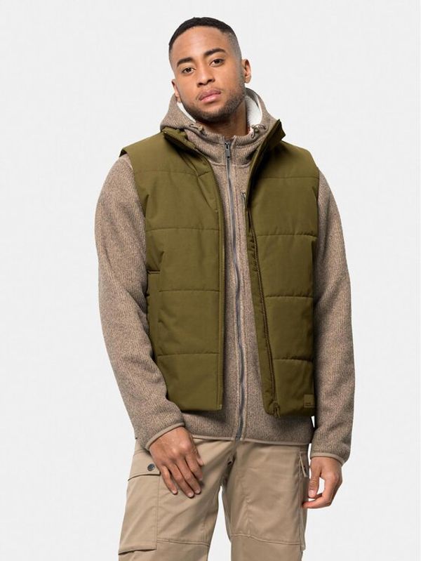 Jack Wolfskin Jack Wolfskin Prsluk White Frost Vest 1206402 Kaki Regular Fit