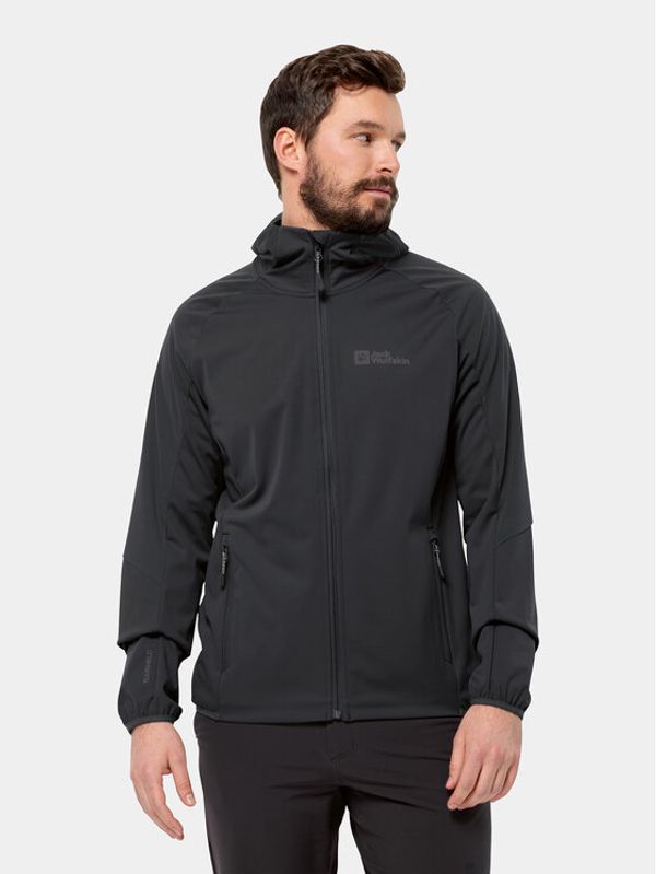 Jack Wolfskin Jack Wolfskin Softshell jakna Feldberg Hoody 1306922 Crna Regular Fit