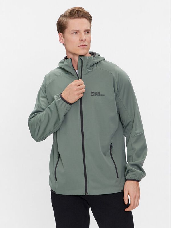 Jack Wolfskin Jack Wolfskin Softshell jakna Feldberg Hoody 1306922 Zelena Regular Fit