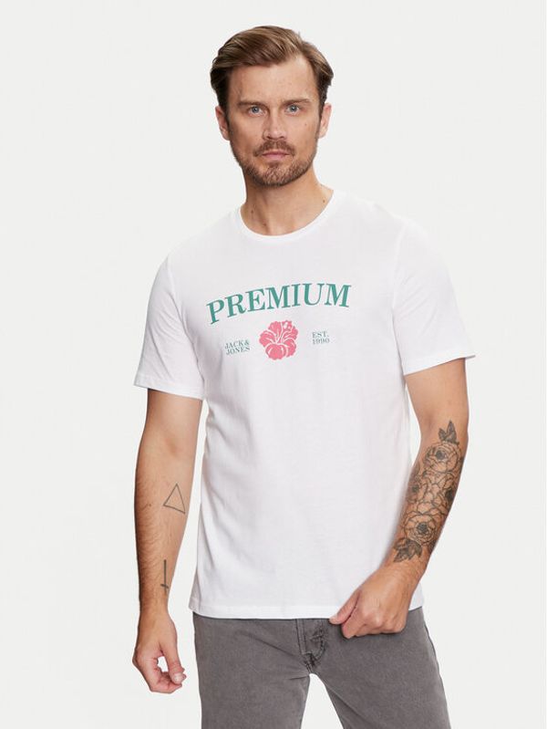 Jack&Jones Jack&Jones T-shirt Jprblaalfie 12259673 Bijela Regular Fit
