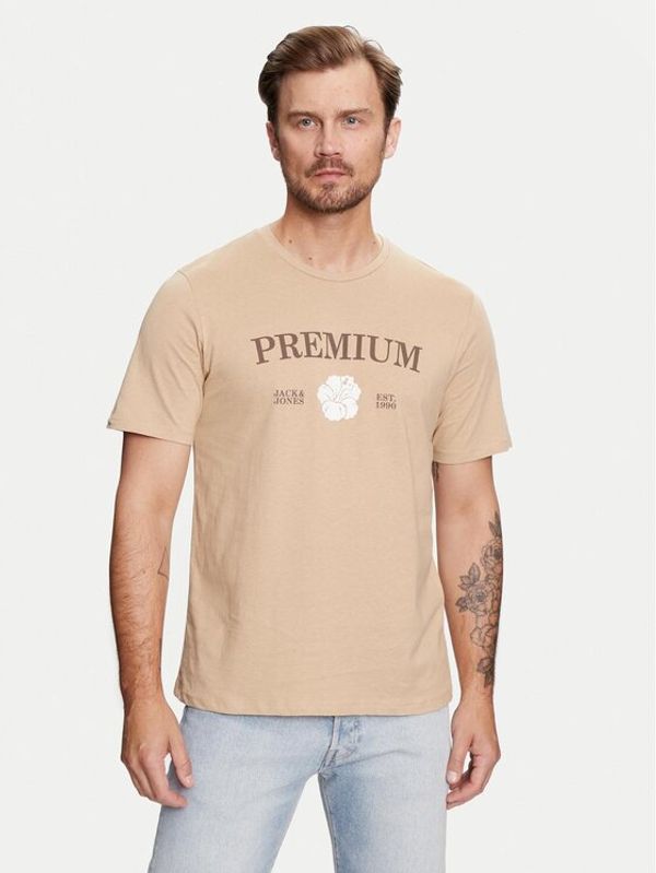 Jack&Jones Jack&Jones T-shirt Jprblaalfie 12259673 Smeđa Regular Fit