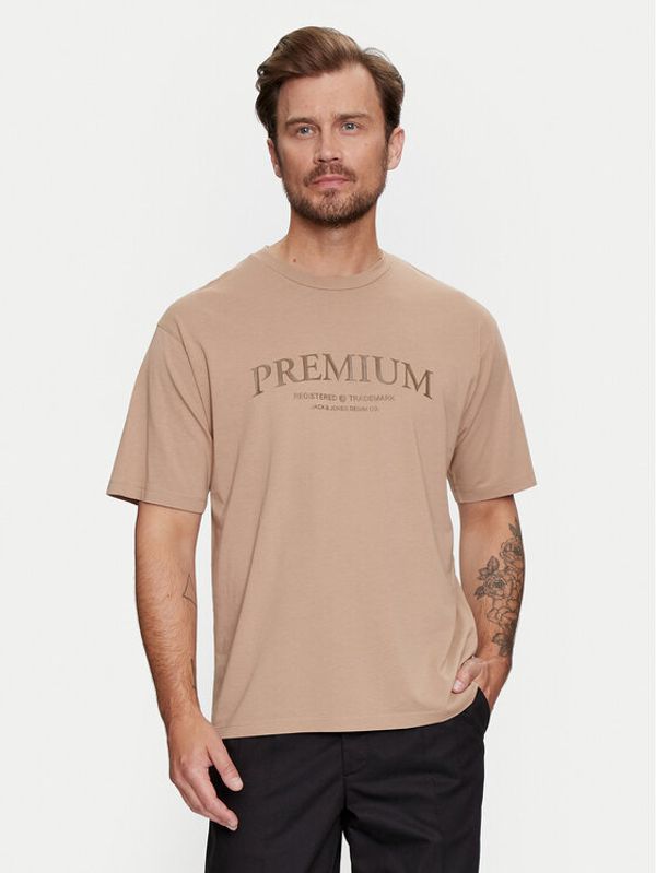 Jack&Jones Jack&Jones T-shirt Jprbluwinston 12255611 Smeđa Regular Fit