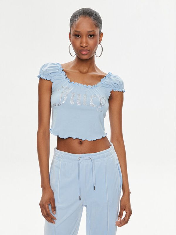 Juicy Couture Juicy Couture Majica Brodie JCWCT23309 Svijetloplava Regular Fit