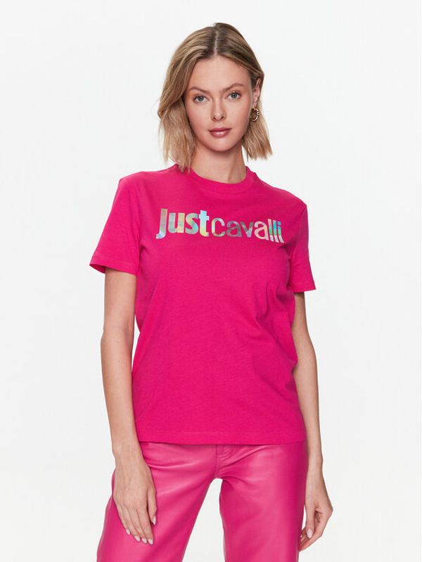Just Cavalli Just Cavalli T-shirt 74PBHG00 Ružičasta Regular Fit