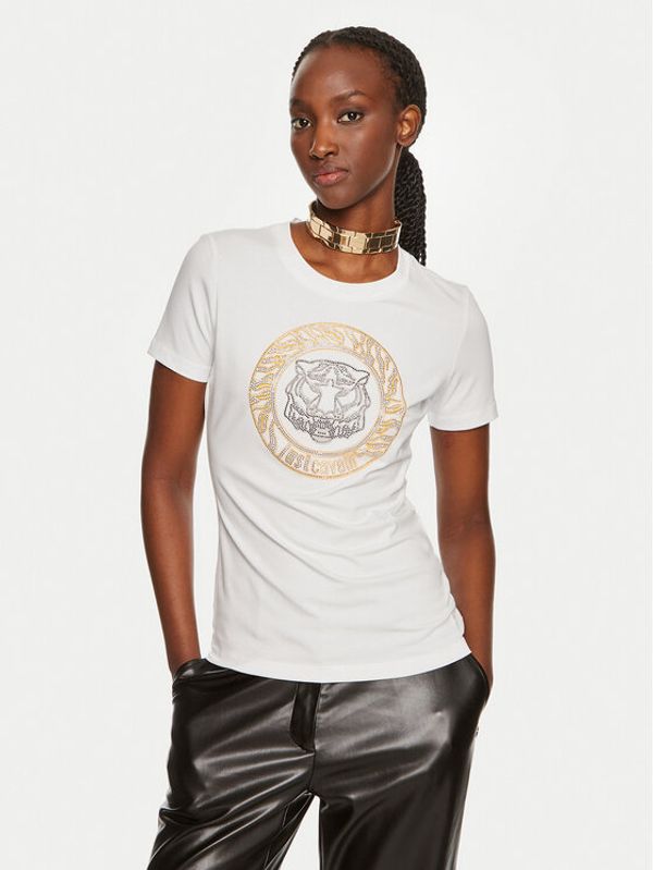 Just Cavalli Just Cavalli T-shirt 76PAHE08 Bijela Slim Fit