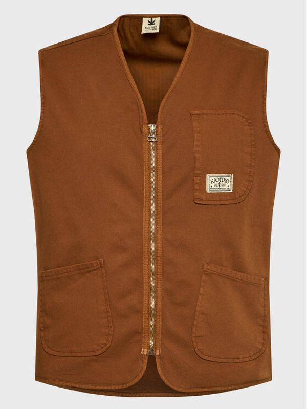 Kaotiko Kaotiko Prsluk Nolan AK031-04-K002 Smeđa Regular Fit