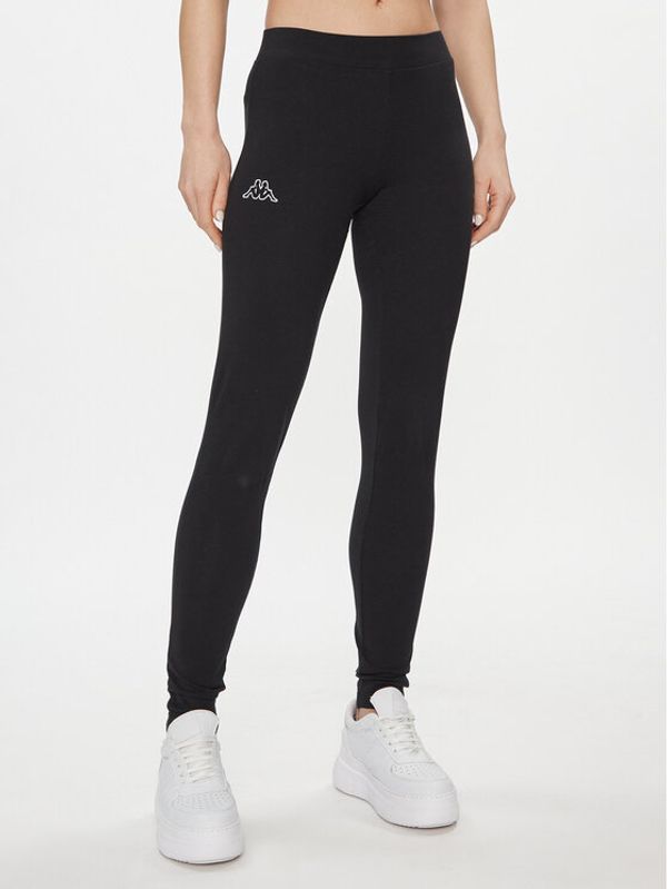 Kappa Kappa Leggings Zapri 303MJB0 Crna Slim Fit