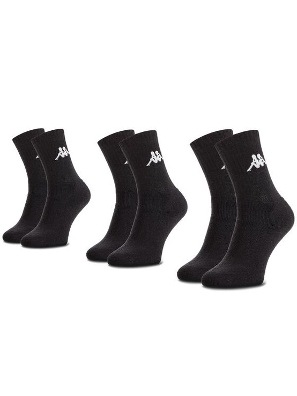 Kappa Kappa Set od 3 para unisex visokih čarapa 704304 Crna