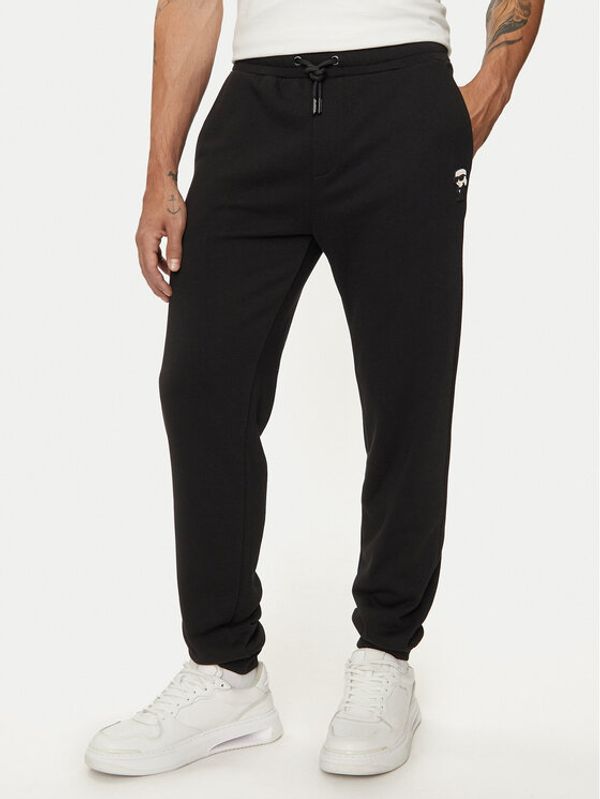 KARL LAGERFELD KARL LAGERFELD Donji dio trenerke 705038 544910 Crna Regular Fit