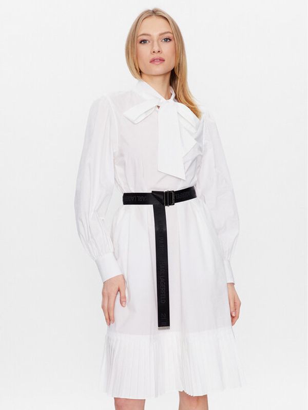 KARL LAGERFELD KARL LAGERFELD Haljina za svaki dan 226W1302 Bijela Regular Fit