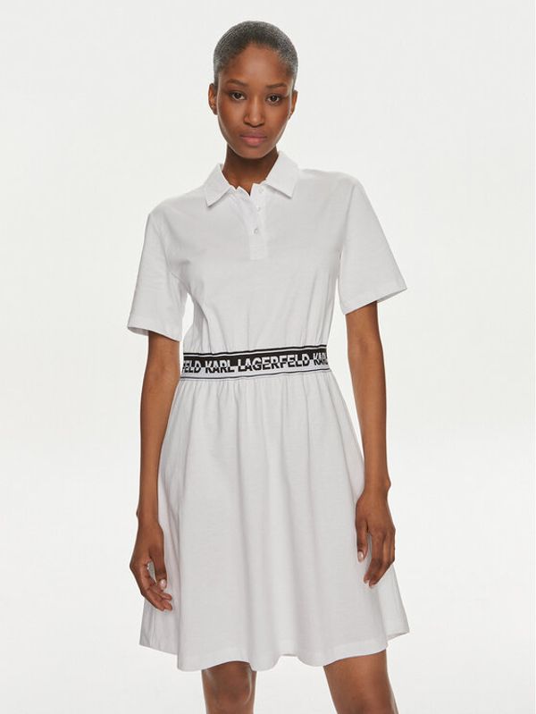 KARL LAGERFELD KARL LAGERFELD Haljina za svaki dan 241W1350 Bijela Regular Fit