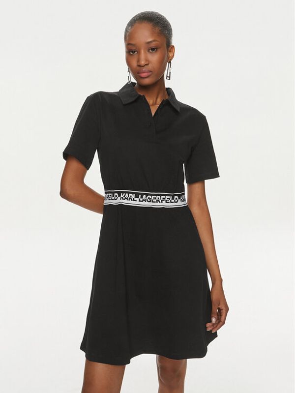 KARL LAGERFELD KARL LAGERFELD Haljina za svaki dan 241W1350 Crna Regular Fit