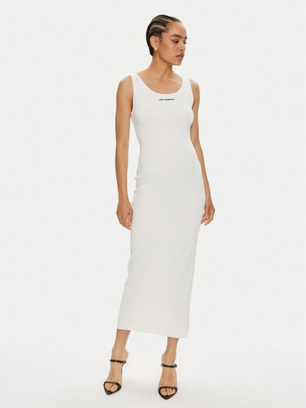 KARL LAGERFELD KARL LAGERFELD Haljina za svaki dan 245W1332 Bijela Slim Fit