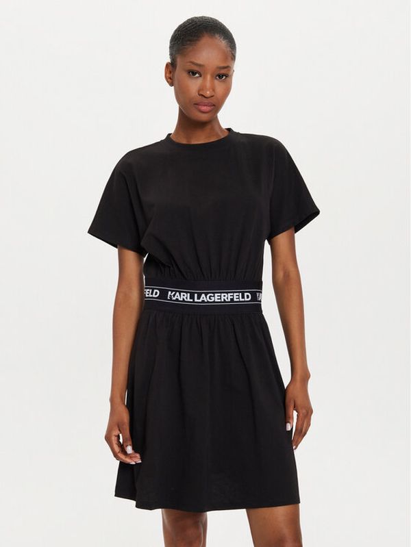 KARL LAGERFELD KARL LAGERFELD Haljina za svaki dan 245W1351 Crna Regular Fit