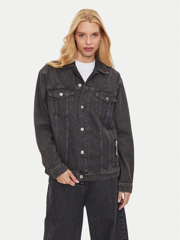 Karl Lagerfeld Jeans Karl Lagerfeld Jeans Traper jakna 246J1401 Siva Relaxed Fit