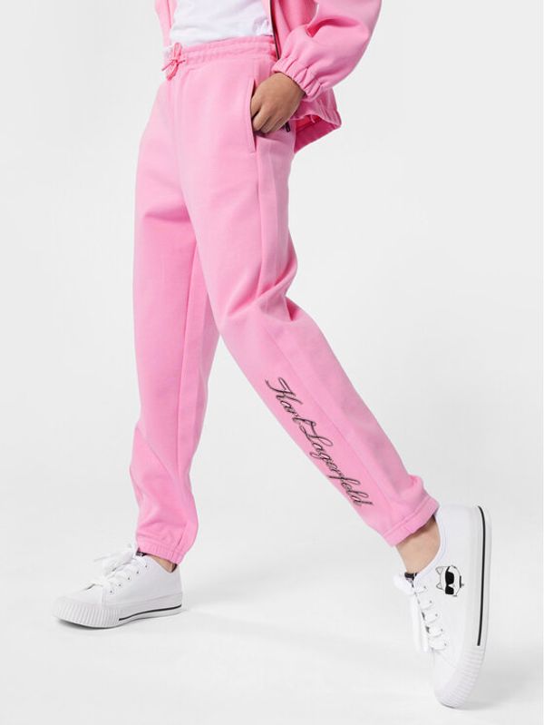 Karl Lagerfeld Kids Karl Lagerfeld Kids Donji dio trenerke Z30069 D Ružičasta Regular Fit