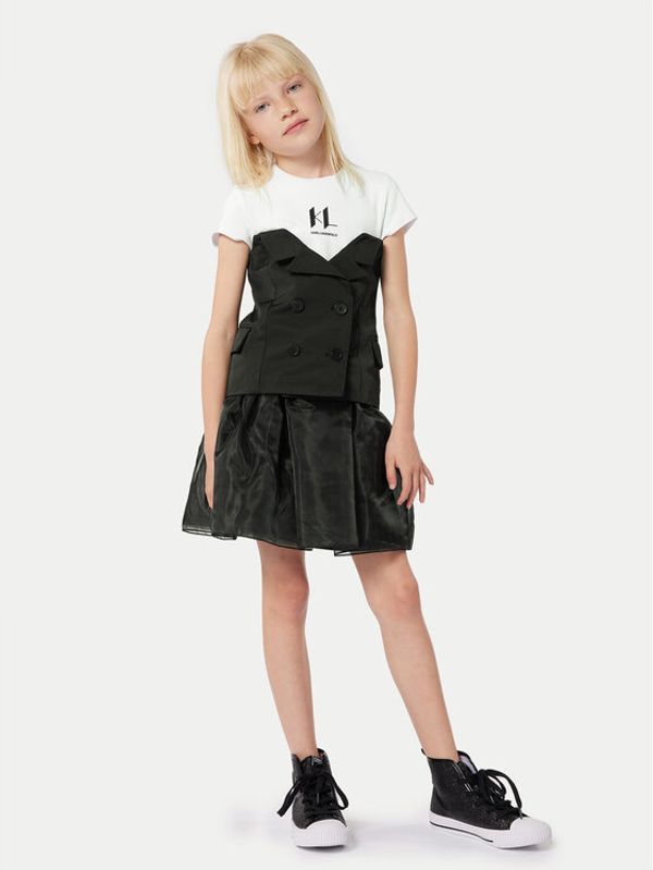 Karl Lagerfeld Kids Karl Lagerfeld Kids Haljina za svaki dan Z30086 D Crna Regular Fit