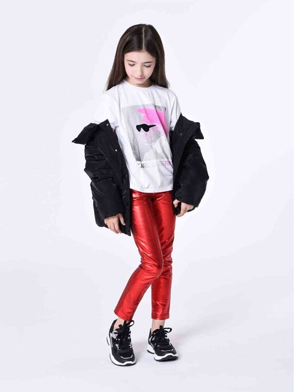Karl Lagerfeld Kids Karl Lagerfeld Kids Hlače Z14219 D Crvena Skinny Fit