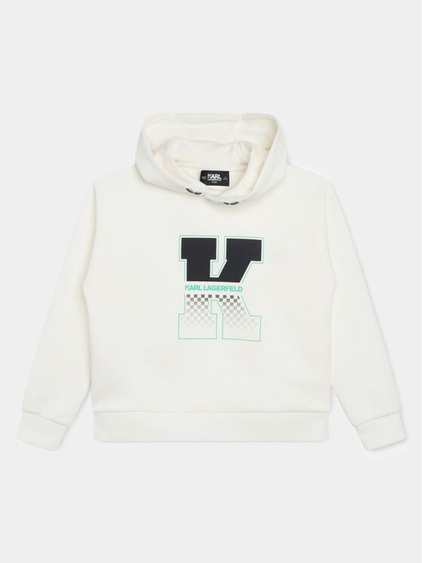Karl Lagerfeld Kids Karl Lagerfeld Kids Majica dugih rukava Z30045 S Bijela Regular Fit