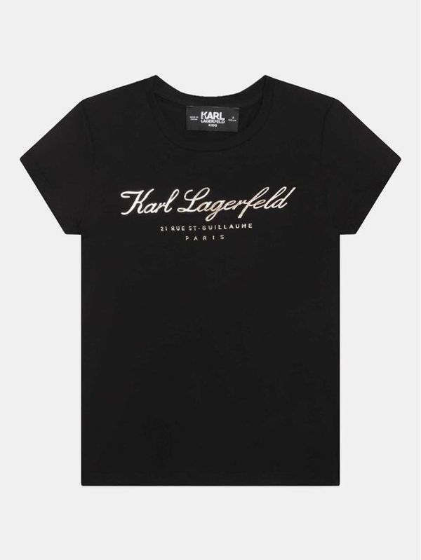 Karl Lagerfeld Kids Karl Lagerfeld Kids T-shirt Z15435 M Crna Regular Fit
