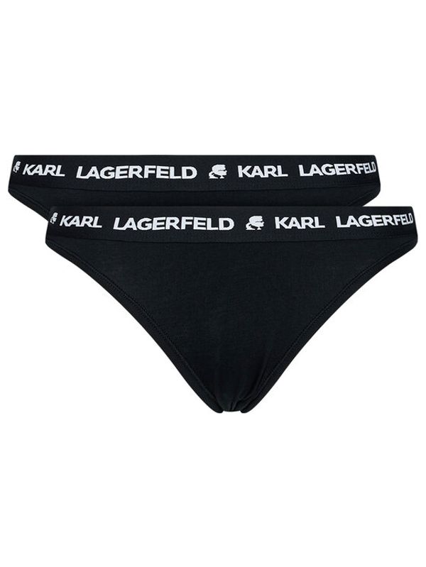 KARL LAGERFELD KARL LAGERFELD Set od 2 para klasičnih gaćica Logo Set 211W2127 Crna
