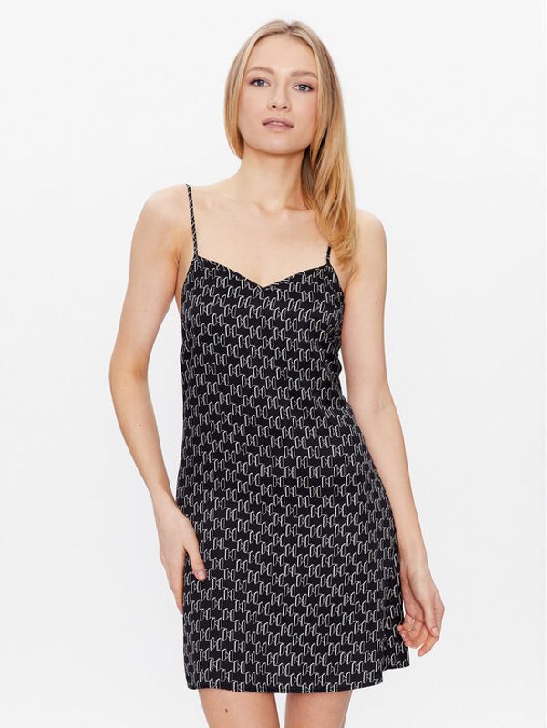 KARL LAGERFELD KARL LAGERFELD Spavaćica 225W2135 Crna Regular Fit