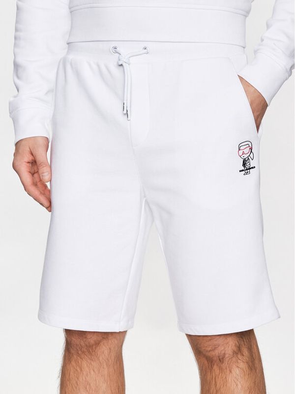 KARL LAGERFELD KARL LAGERFELD Sportske kratke hlače 705423 532900 Bijela Regular Fit