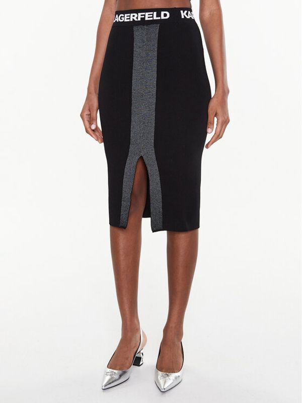 KARL LAGERFELD KARL LAGERFELD Suknja olovka 221W1325 Crna Slim Fit