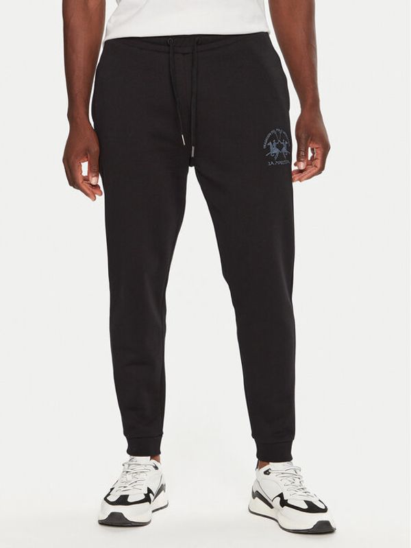 La Martina La Martina Donji dio trenerke ZMT013 FP559 Crna Regular Fit