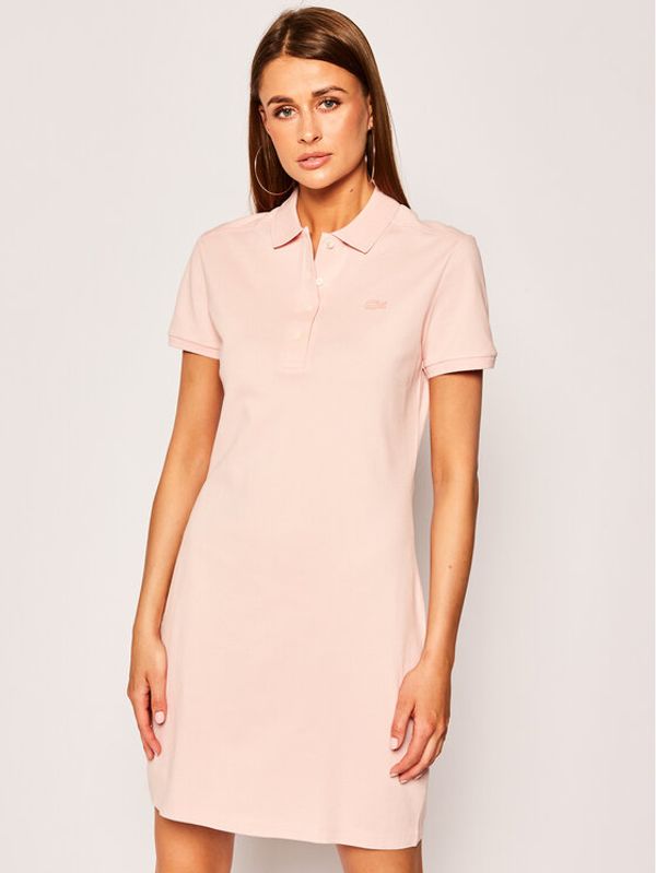 Lacoste Lacoste Haljina za svaki dan EF5473 Ružičasta Slim Fit