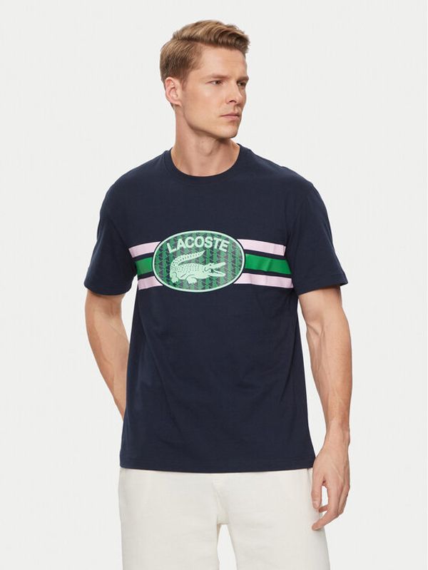Lacoste Lacoste T-shirt TH1415 Tamnoplava Regular Fit