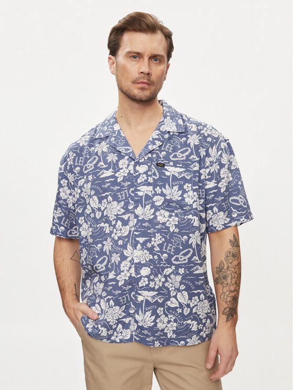 Lee Lee Košulja Camp 112349496 Plava Oversize