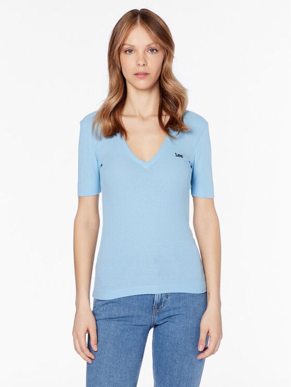 Lee Lee T-shirt L49FIPA32 112333690 Svijetloplava Slim Fit