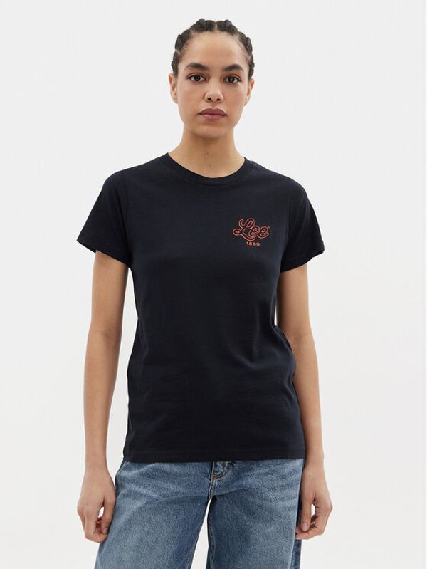 Lee Lee T-shirt Small Logo 112350198 Crna Regular Fit
