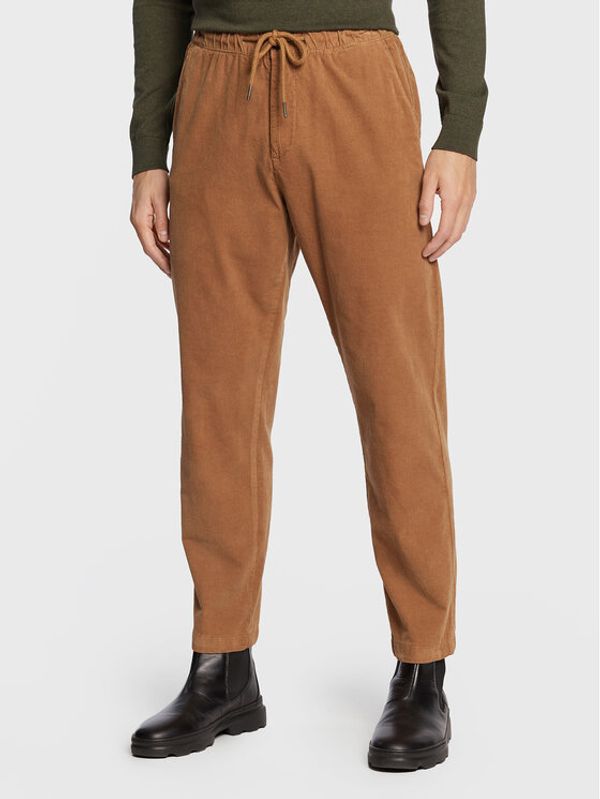 Lindbergh Lindbergh Hlače 30-003100 Smeđa Carrot Fit