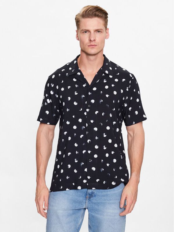 Lindbergh Lindbergh Košulja 30-203425 Crna Relaxed Fit
