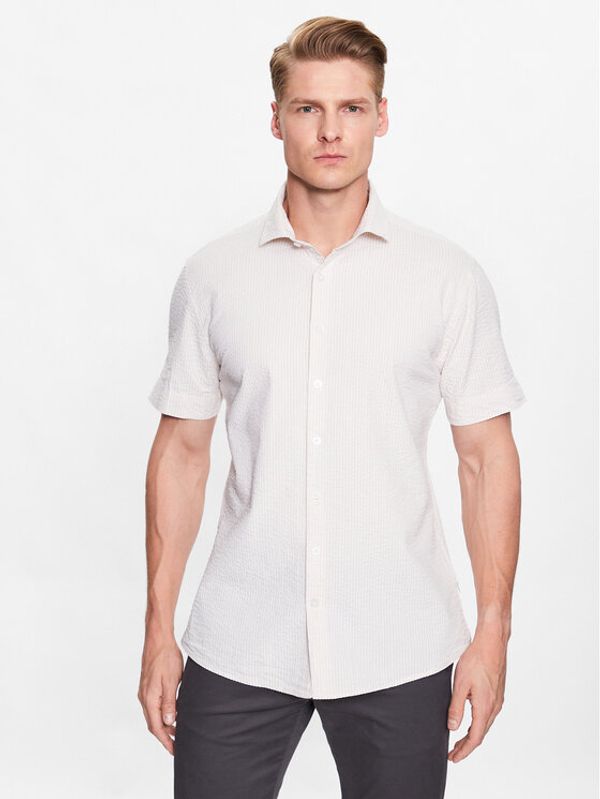 Lindbergh Lindbergh Košulja 30-203431 Bež Slim Fit