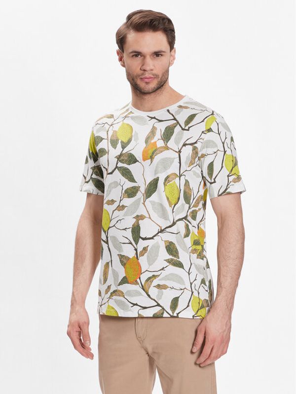 Lindbergh Lindbergh T-shirt 30-400223 Bijela Relaxed Fit