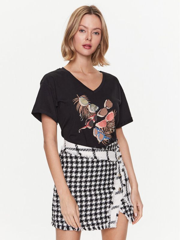 Liu Jo Liu Jo T-shirt WA3287 J5923 Crna Regular Fit