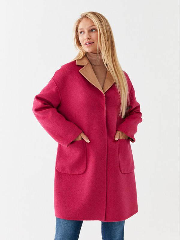 Liu Jo Liu Jo Vuneni kaput MF3241 T3505 Ružičasta Relaxed Fit