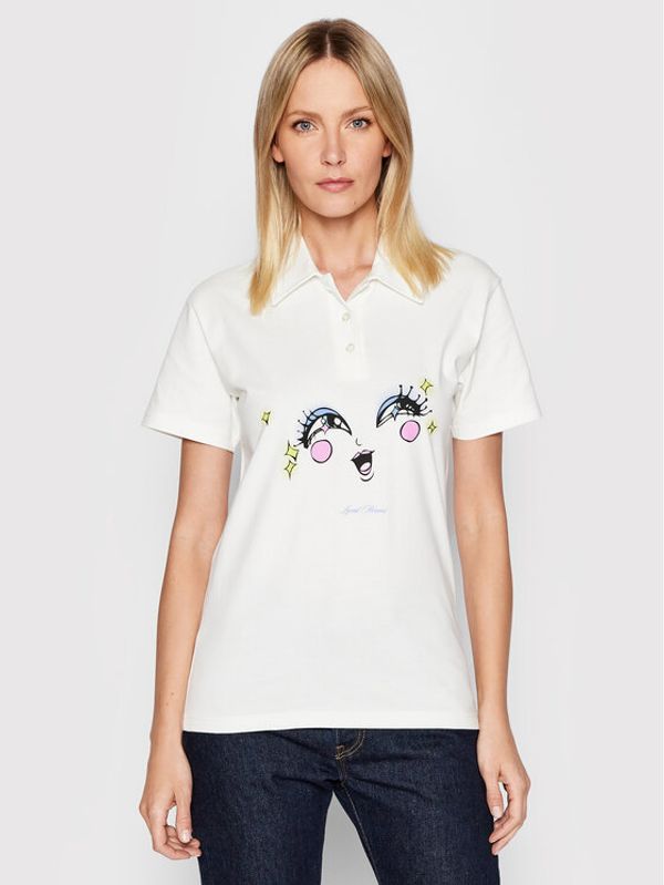 Local Heroes Local Heroes Polo Funny Scary SS22T0008 Bijela Regular Fit