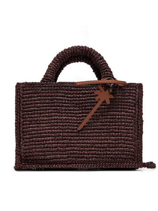 Manebi Manebi Torbica Handcrafted Raffia Sunset Bag Mini V 7.4 CO Smeđa