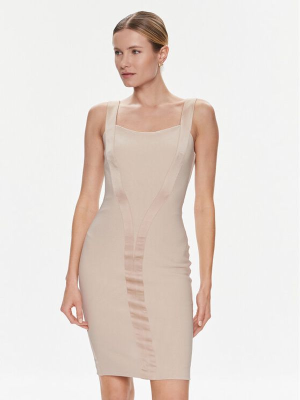 Marciano Guess Marciano Guess Koktel haljina Karen 4RGK13 6869Z Bež Bodycon Fit