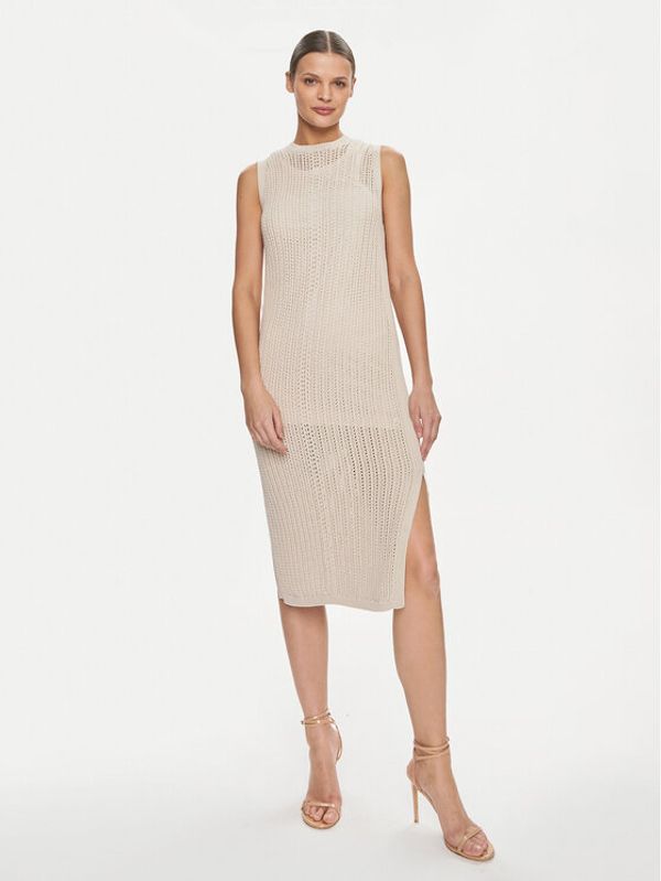 Marella Marella Džemper haljina Lisetta 2413621015 Bež Regular Fit