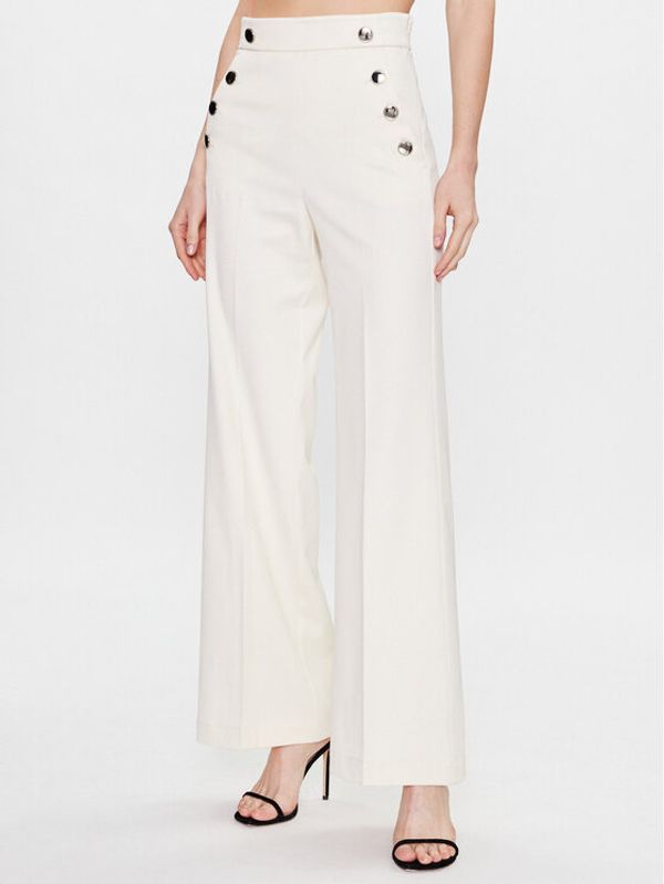 Marella Marella Hlače Hiamre 2331310631 Écru Loose Fit