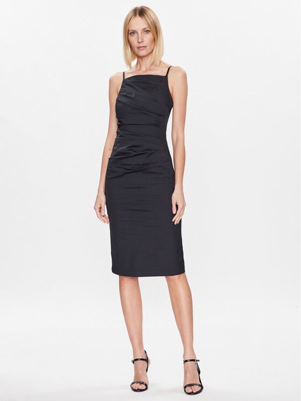 Marella Marella Koktel haljina Filing 2332213532 Crna Slim Fit