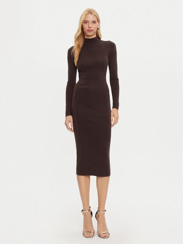MICHAEL Michael Kors MICHAEL Michael Kors Džemper haljina MF482Q14VR Smeđa Slim Fit